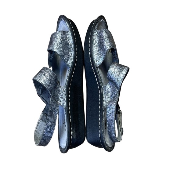 Alegria VER-565 Verona Sandals Women 36 6-6.5 Metallic Silver Disco Desert - Picture 7 of 12